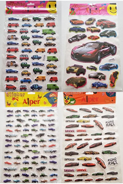 Modellino Emboss Sticker Labels 30X17Cm Emoji Heart Animals Flag Fruits Smile...