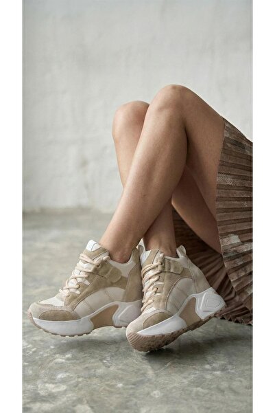 Modanizm Winna Cream Filled Sports Shoes