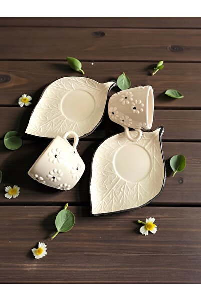 Artistic Quality Decorative Black Daisy Embroidered, Embossed Leaf Detailed T...