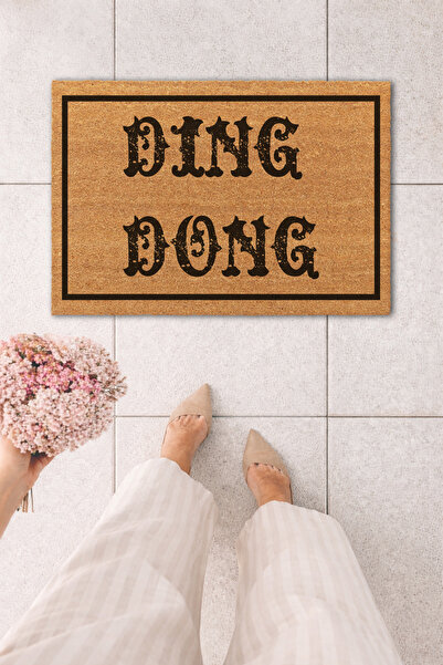 MatsUp Koko Kapı Önü Ding Dong Zil Sesi Baskılı Paspas