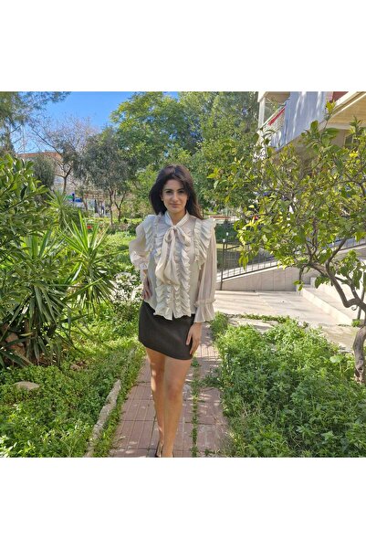 Minası Butik FULAR DETAYLI ORGANİZE GÖMLEK