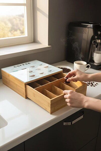 Shila BAMBU ÇAY VE KAHVE KUTUSU/ORGANİZER