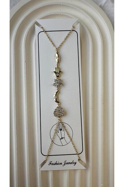 FASHİON JEWELRY Kadın Gold Taşlı Şahmeran