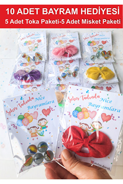 Atölye Doruk Nostaljik Bayram Hediyesi 10 Adet (TOPLAM) Fiyonk Toka Veya Misk...