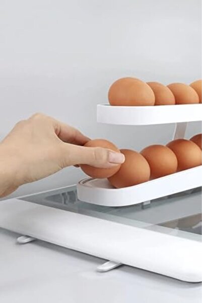 Nacario Nrcrioshop Life 2-Tier Automatic Egg Stand Refrigerator Egg Holder Or...