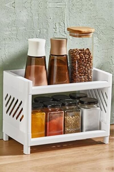 Nacario منظم خزانة الحمام والمطبخ من طبقتين من NrcrioShop، رف متعدد الاستخدام...