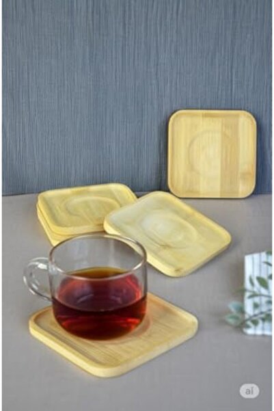 Nacario NrcrioShop بامبو سلسلة من بامبو قطع مربعة بعرض 10 سم لقواعد أكواب الش...