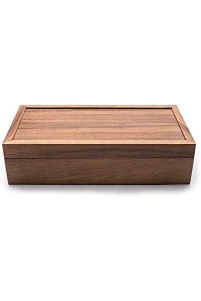 Nacario Nrcrioshop Rectangular Vauxhall Double Tea Box, Acacia Wood 1201248