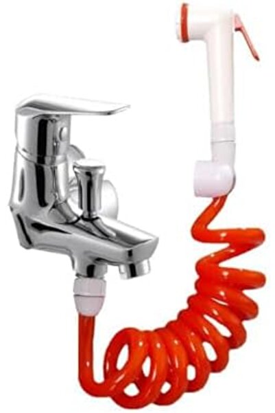 Yıldızan Esnshop Spiral Latch Shower Head Pet Washing and Shower Hose Set 3.5...