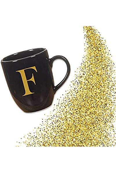 Nacario Nrcrioshop F Letter Coffee Cup, Black 1201248