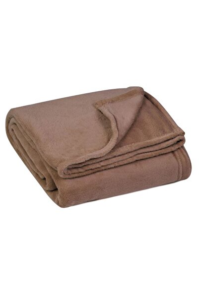 OEM OAE Decorative Velvet Blanket Brown 160 x 130 cm