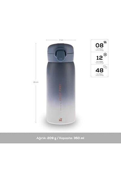 Nacario ترمس NrcrioShop Skyfall الفولاذي المقاوم للتسرب 350 مل أزرق 1201248