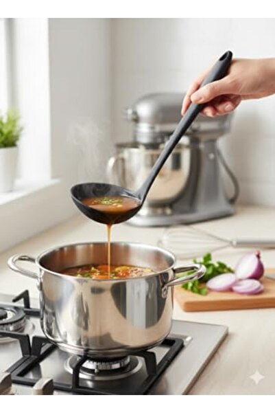 Nacario Nrcrioshop Silicone Ladle – for Kitchen Use, Durable, Non-Scratch, On...