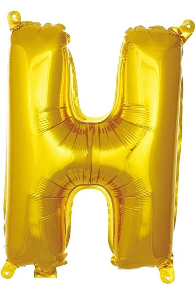 Nacario NrcrioShop بالون فويل ملون مقاس 16 بوصة بحرف H 36 سم (ذهبي) 1201248
