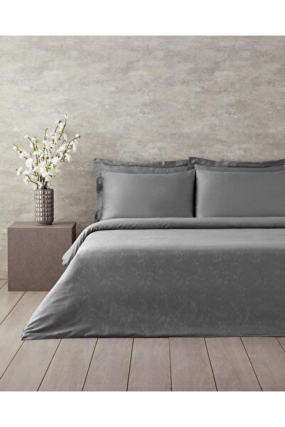 Nacario Nrcrioshop Taylor Lyocell Double Duvet Cover Set Dark Gray 1201248