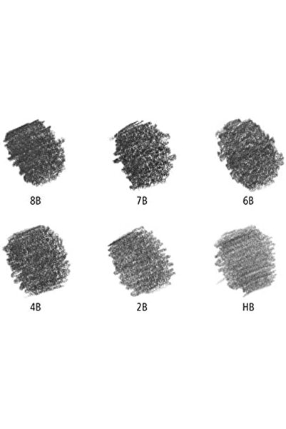 Nacario Nrcrioshop 100 G6 Mars Kursun Kalem 6'Lı Metal Kutuda 8B, 7B, 6B, 4B,...