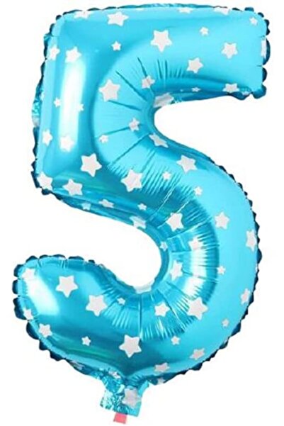 Nacario Nrcrioshop 5 Numbers 40 Inch Blue Star Foil Balloon 100 cm 1201248