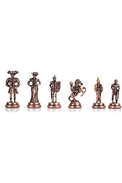 Nacario Nrcrioshop Medium Size Metal Spanish Chess Set Antique and Rustic D P...