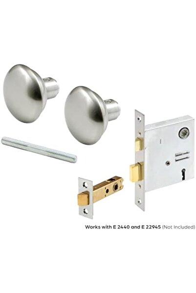 Nacario مقابض أبواب NrcrioShop E 2498 مطلية بالنيكل، قطر خارجي 5.5 سم (عبوة و...