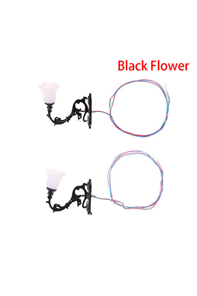 Choice4 A5 2pcs Dollhouse Wall Lamp Model Garden Yard Chandelier Sand Table L...