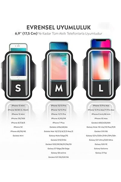 Nacario Armband for Sports Running Walking with Key Compartment Compatible wi...