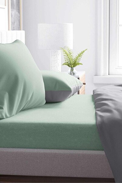 Nacario نركريوشوب أخضر قطن قطعة مفرد ملاءة مطاطية 100x200 1201248