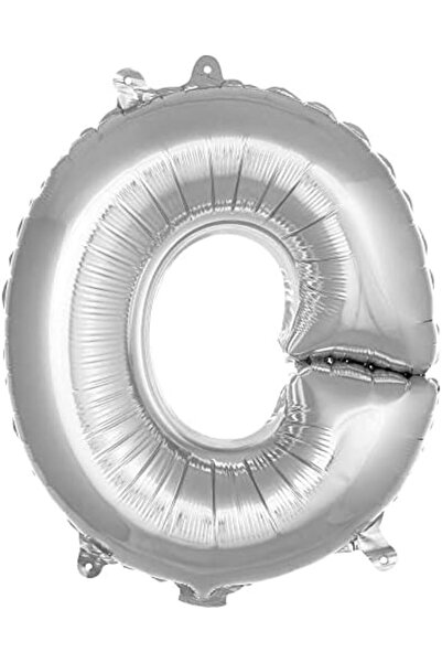 Nacario NrcrioShop حرف O بالون فضي اللون مقاس 16 بوصة 36 سم (فضي) 1201248