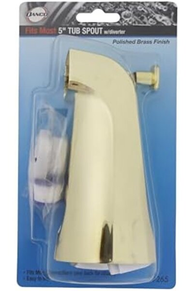 Nacario Nrcrioshop Universal Tub Spout with Diverter, Polished Brass, Single ...