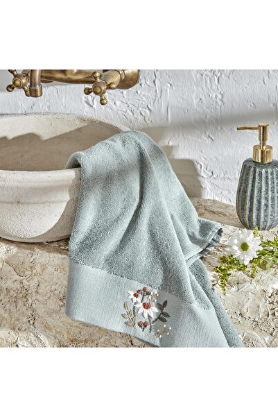 Nacario Nrcrioshop Embroidered 100% Cotton Towel Mint 30X50 cm 1201248