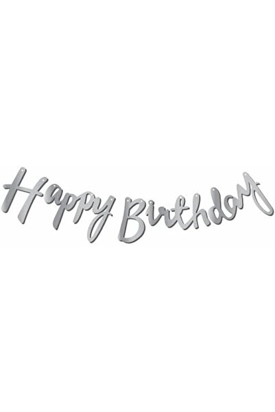 Nacario Nrcrioshop Calligraphy Banner Silver Happy Birthday, 8979867897875675...