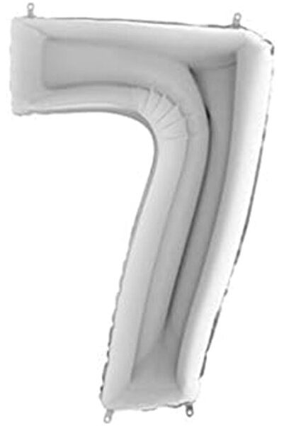 Nacario Nrcrioshop 7 Number 16 Inch Silver Color Foil Balloon 36 cm (Silver) ...