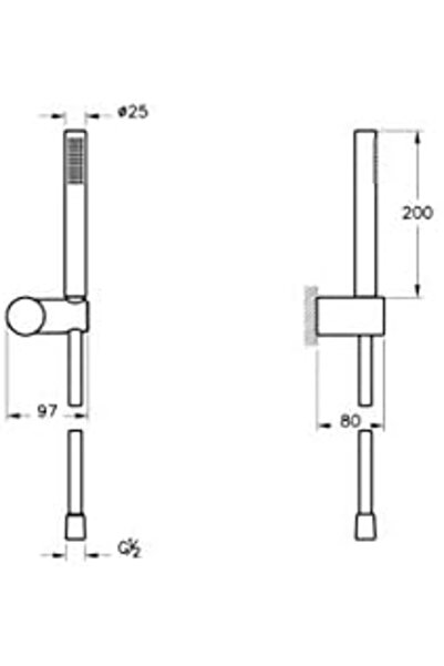 Nacario Nrcrioshop Suit A4554374 1F Hand Shower Set, Soft Gold 1201248