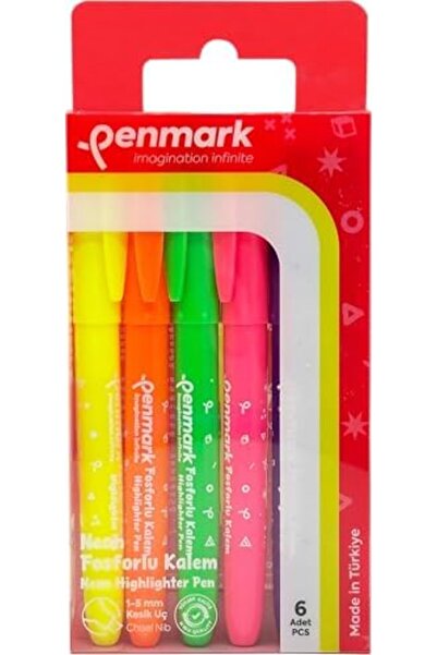 Nacario قلم تحديد من نوع القلم من نركريوشوب، 6 قطع، بريستول نيون 1201248