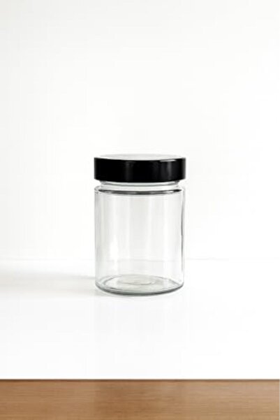 Nacario NrcrioShop برطمان معدني سعة 350 مل، غطاء جلد ن، برطمان زجاجي شفاف سعة...