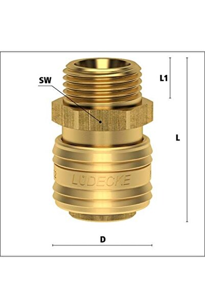 Yıldızan esnshop ES 14 A هيكل سدادة (1/4 بوصة ذكر) 1209132