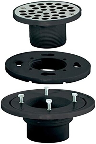 Nacario Nrcrioshop 15342 Abs Low Profile Floor and Shower Gi Leather Black, 5...