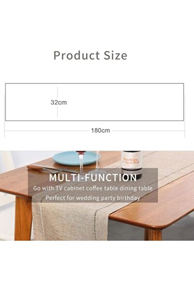 Nacario NrcrioShop مفرش طاولة، 32x180 سم، غطاء طاولة مزخرف على طراز منزل ريفي...