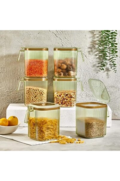Nacario Nrcrioshop Storage Container, Self-Closing Lid, Transparent, 2.5 Lite...