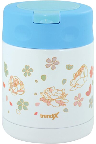 Nacario ترموس داخلي من الفولاذ من نركريوشوب 350 مل أزرق مع ملعقة فولاذية Tx-6...