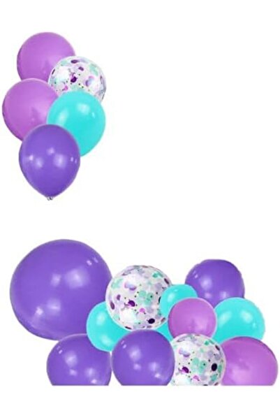 Nacario مجموعة بالونات نيركريوشوب بتصميم حورية البحر 17 قطعة 1201248