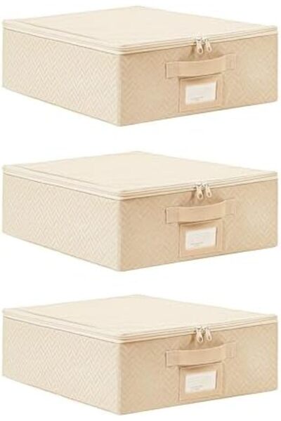 Yıldızan مجموعة esnshop مكونة من 3 حقائب صغيرة الحجم باللون البيج مقاس 31 × 3...