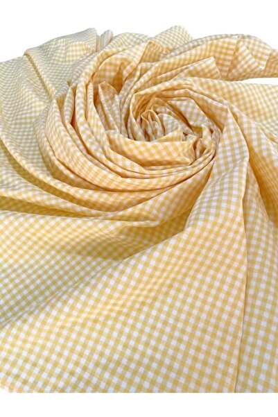 Nacario NrcrioShop 160x170 سم نمط مربع صغير أصفر نقشة مربعات جنهام قطعة مفرش ...