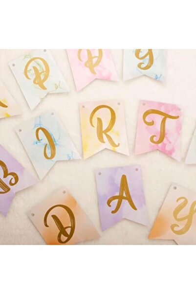 Nacario Nrcrioshop Makaron Backdrop Happy Birthday Banner 1201248