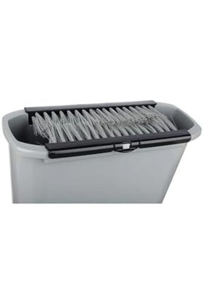 Yıldızan Storesellm Plate Washing Brush with Suction Cup, Plastic, Gray, 29.7X13X21 Cm, 3 Liter Volume, Water Saving
