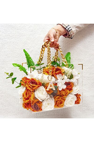 LAYLAEVENTS Özel Tasarım Hediyelik kişiye özel isimli Pleksi çantalı kadife l...