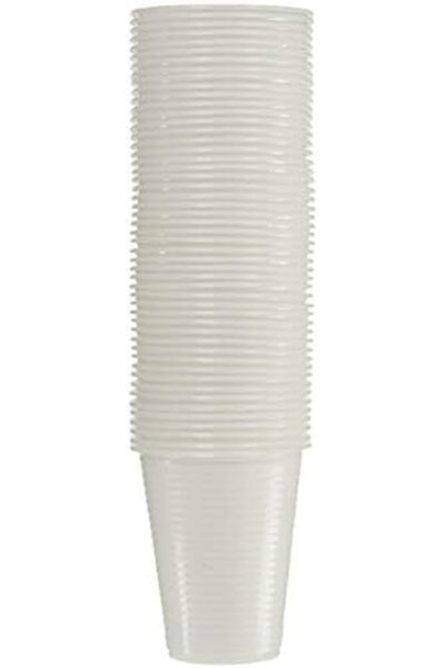 Yıldızan Esnshop Picnic Disposable Plastic Cups Automatic 50 Pack White 1540 ...