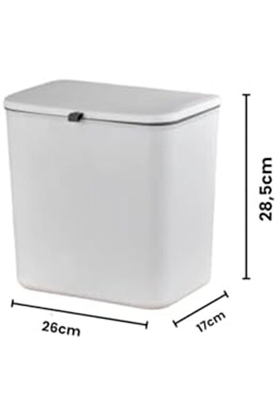 Nacario Nrcrioshop Kitchen Countertop and Cabinet Hanging Trash Can 12Lt Gray...