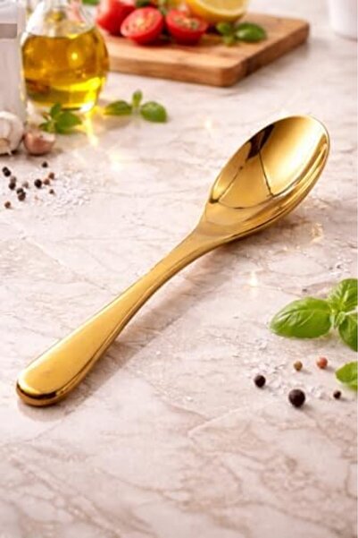 Nacario Nrcrioshop Gold Color Stainless Steel Spoon, Modern and Luxurious Des...