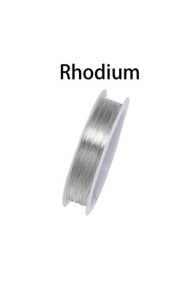 Choice لفة واحدة من الروديوم 0.8 مم × 2.5 م، ولفة واحدة من سلك نحاسي متين بأح...