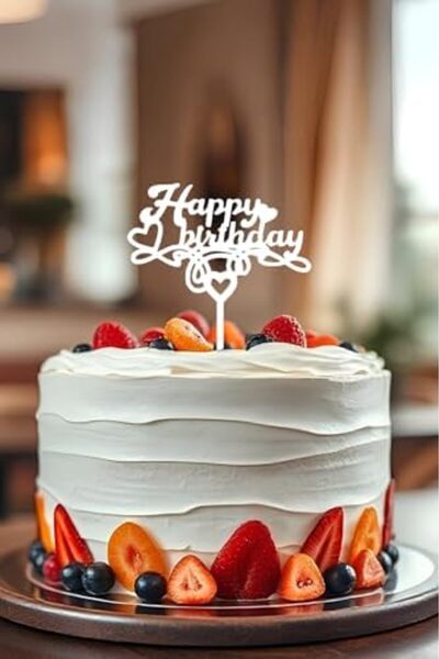 Nacario Nrcrioshop Happy Birthday Birthday Cake Decoration, Cake Topper, Reus...